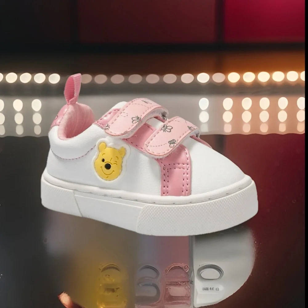 Disney Winnie the Pooh W/Pink & White Design Baby Girl Sneaker Foam Cushioning